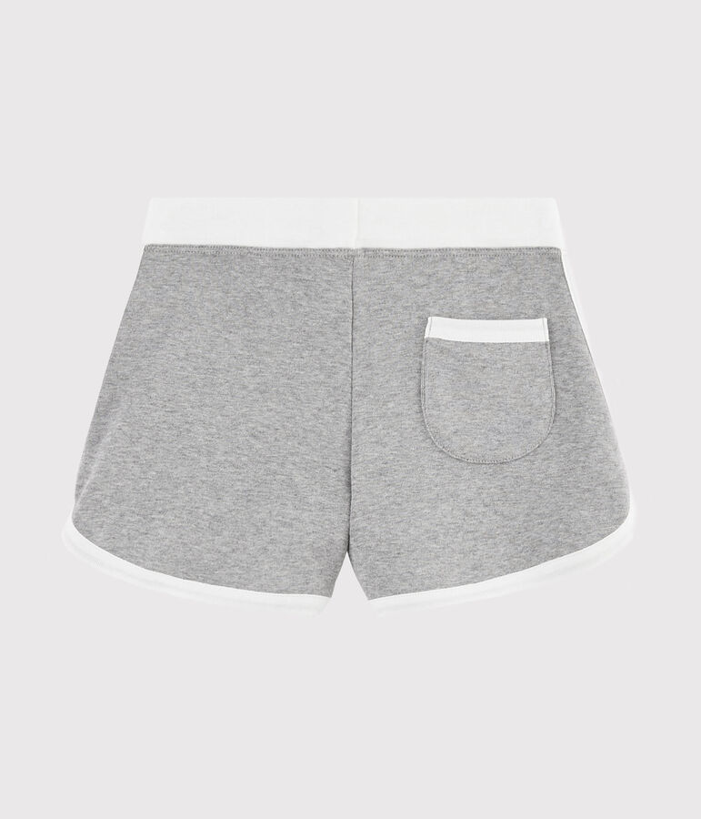 Short de sport enfant fille gris