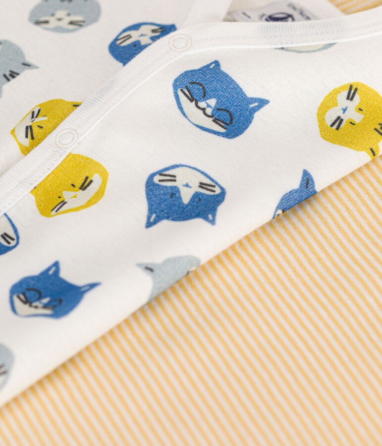 Lot de 2 combinaison courte en coton b&eacute;b&eacute; variante 1