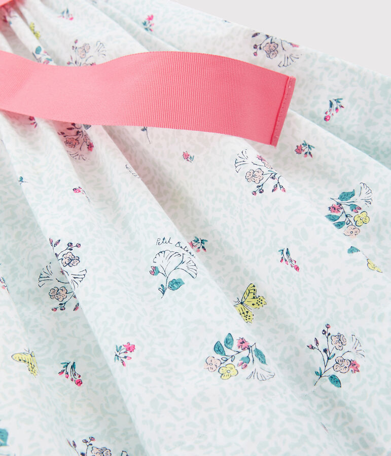 Robe enfant fille blanc/multicouleur