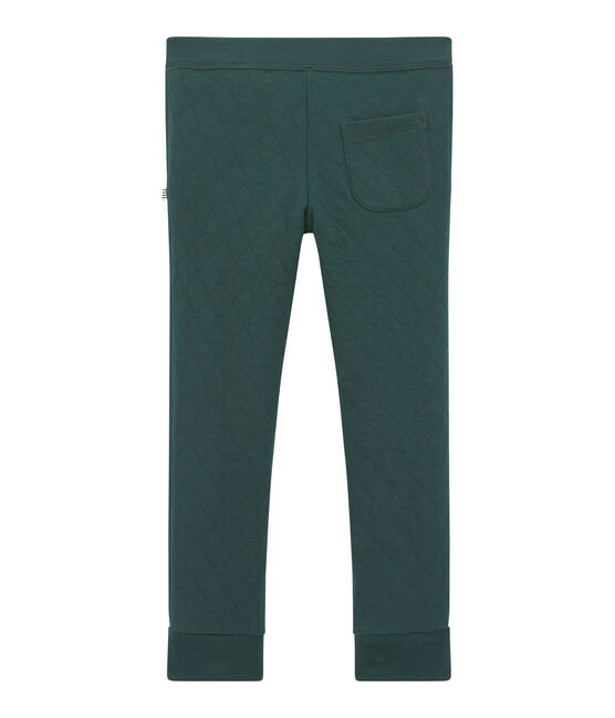 Pantalon garçon en tubique matelassé vert SHERWOOD