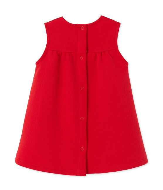 Robe bébé fille en molleton brodé rouge FROUFROU
