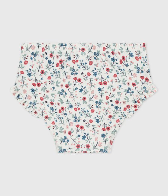 Culotte de bain bébé à volants, imprimée à fleurs blanc MARSHMALLOW/blanc MULTICO