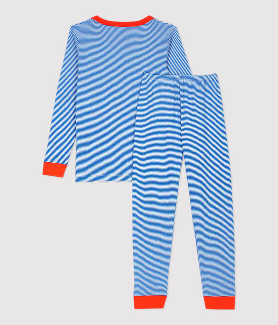 Pyjama snugfit rayé milleraies petit garçon bleu RUISSEAU/blanc MARSHMALLOW