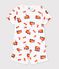 Pyjama short enfant en coton imprim&eacute; pompier blanc/multicouleur