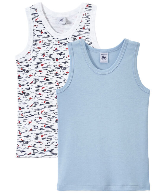 Lot de 2 débardeurs garçon blanc LOT