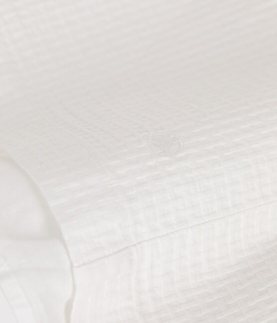 Robe sans manche en coton façonné enfant fille blanc MARSHMALLOW