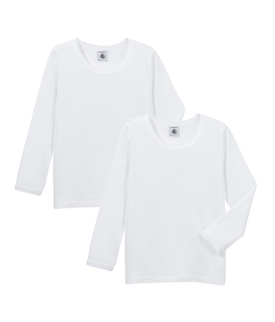 Duo de tee-shirts manches longues fille blanc LOT