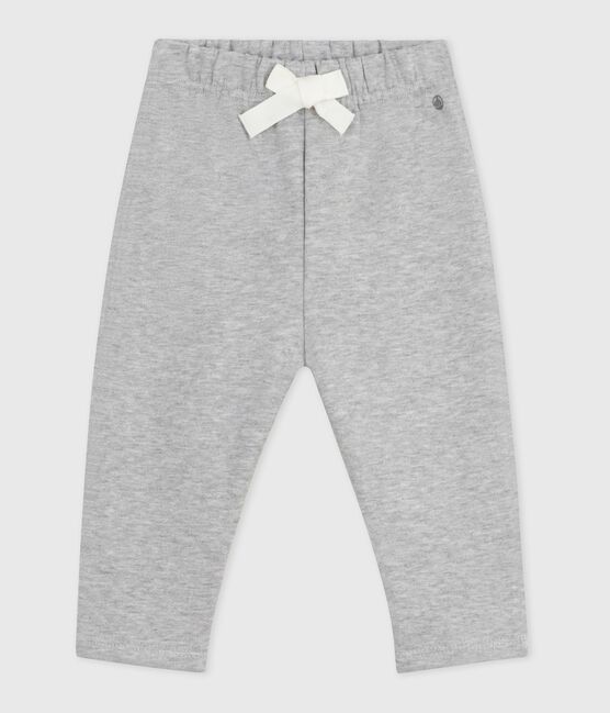 Pantalon bébé en coton uni gris FUMEE CHINE