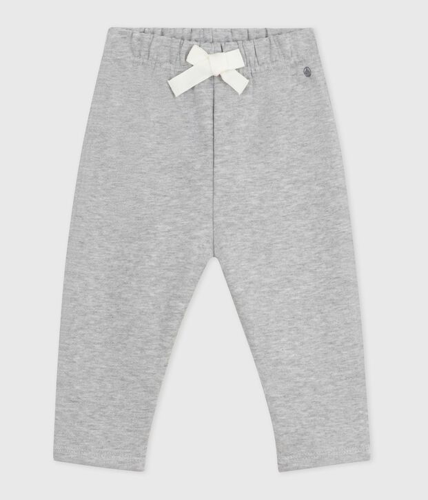Pantalon b&eacute;b&eacute; en coton uni gris