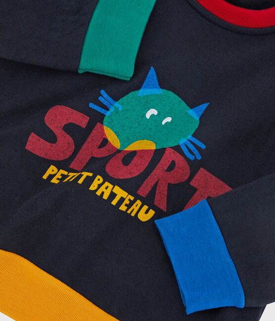 Sweatshirt en molleton bébé. bleu SMOKING