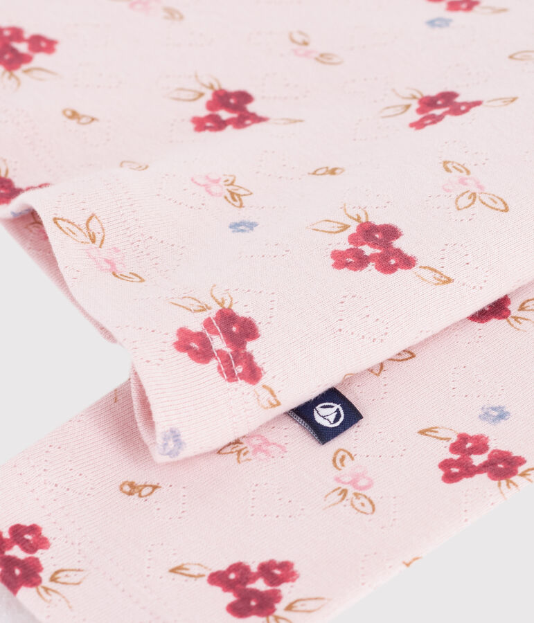 Sous-pull enfant en coton imprim&eacute; rose JOLI/blanc MULTICO