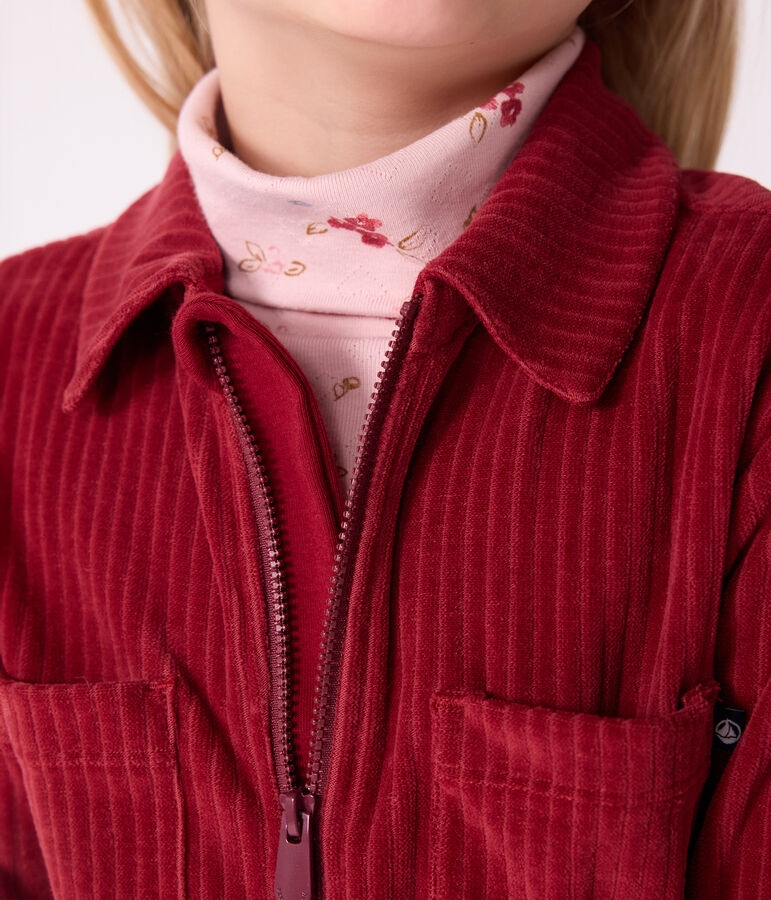 Sous-pull enfant en coton imprim&eacute; rose JOLI/blanc MULTICO