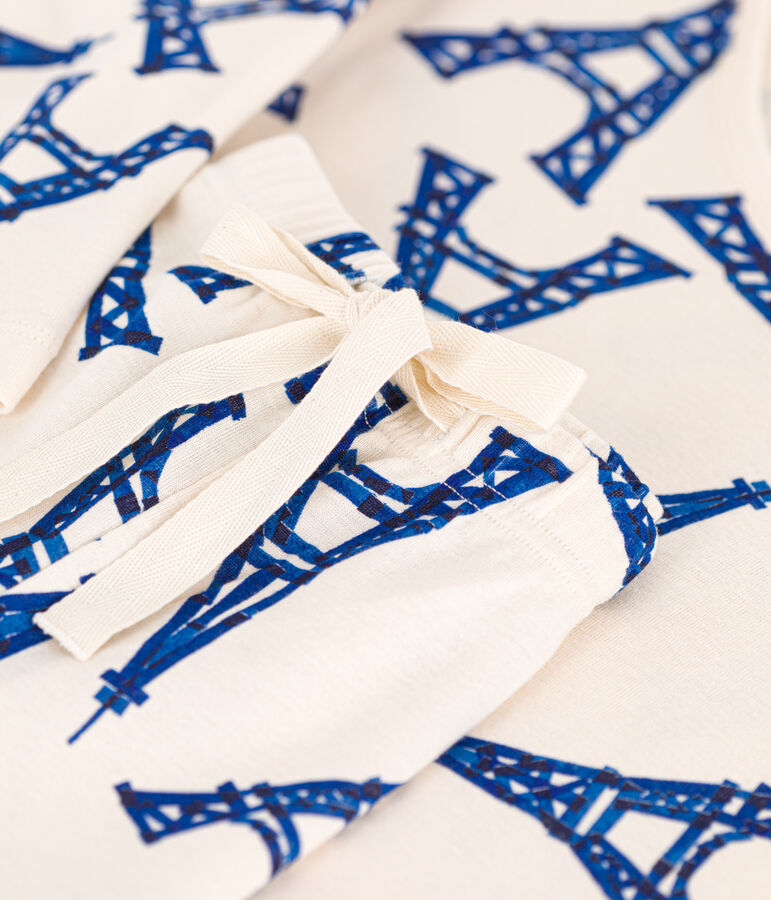 Pyjacourt Paris en coton femme blanc AVALANCHE/ MULTICO