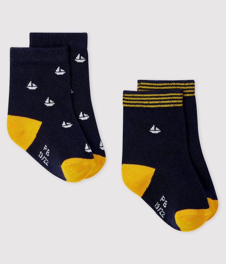 Lot de 2 paires de chaussettes b&eacute;b&eacute; multicouleur