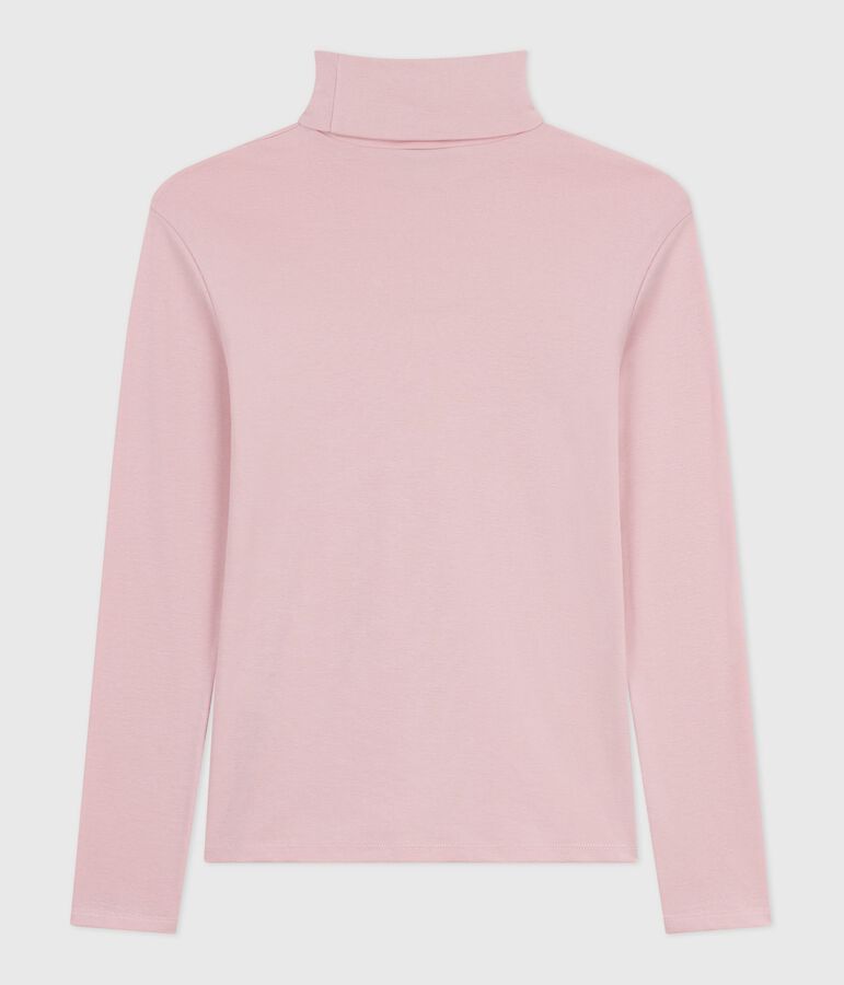 Sous-pull femme l'iconique en coton rose JOLI