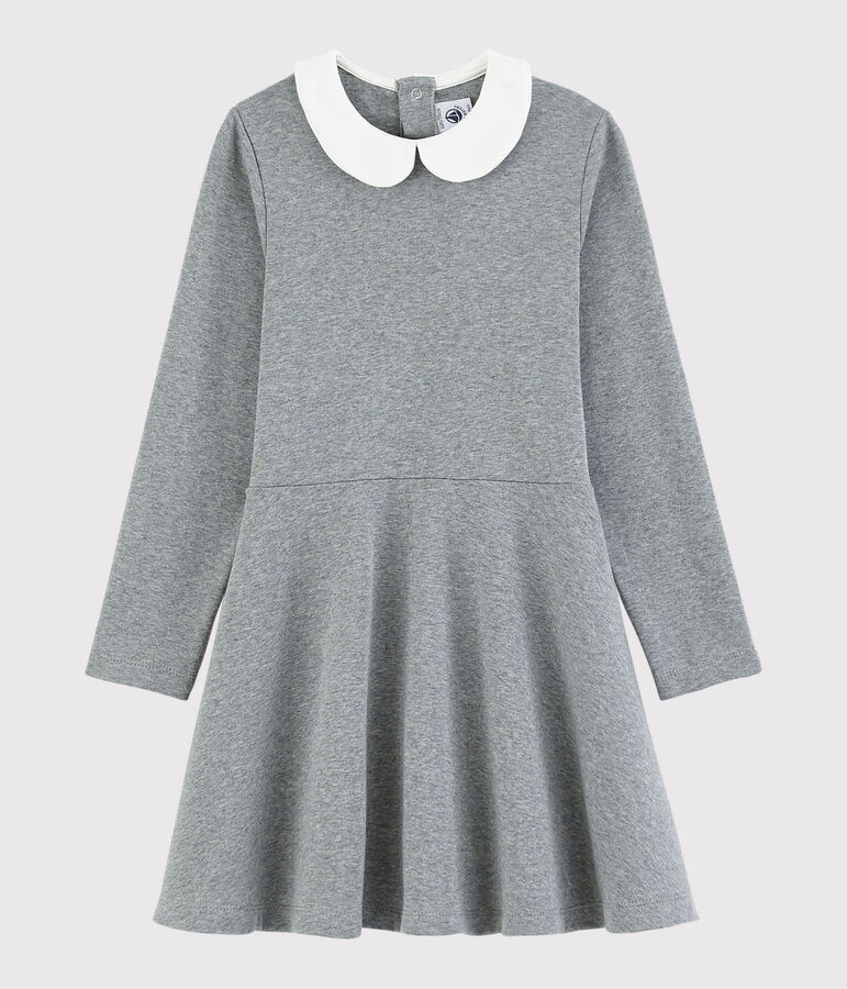 Robe manches longues enfant fille gris
