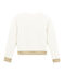 Sweat shirt enfant fille blanc MARSHMALLOW/jaune DORE