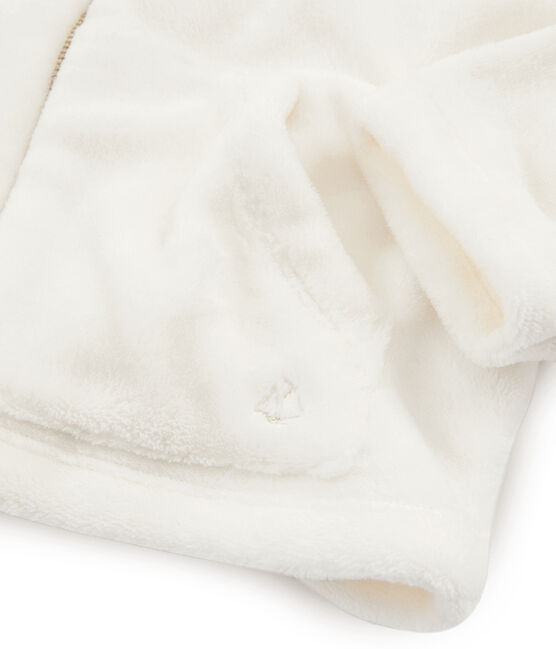Sweatshirt polaire moutonné enfant fille blanc MARSHMALLOW