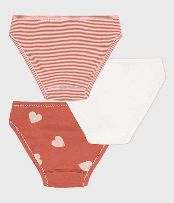 Lot de 3 culottes coeur petite fille en coton variante 1