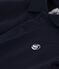 Polo manches courtes en coton bébé bleu SMOKING