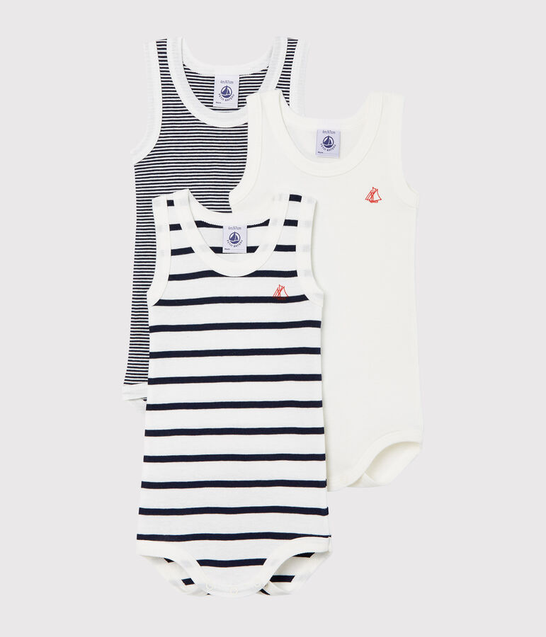 Trio de bodies sans manches b&eacute;b&eacute; mixte variante 1