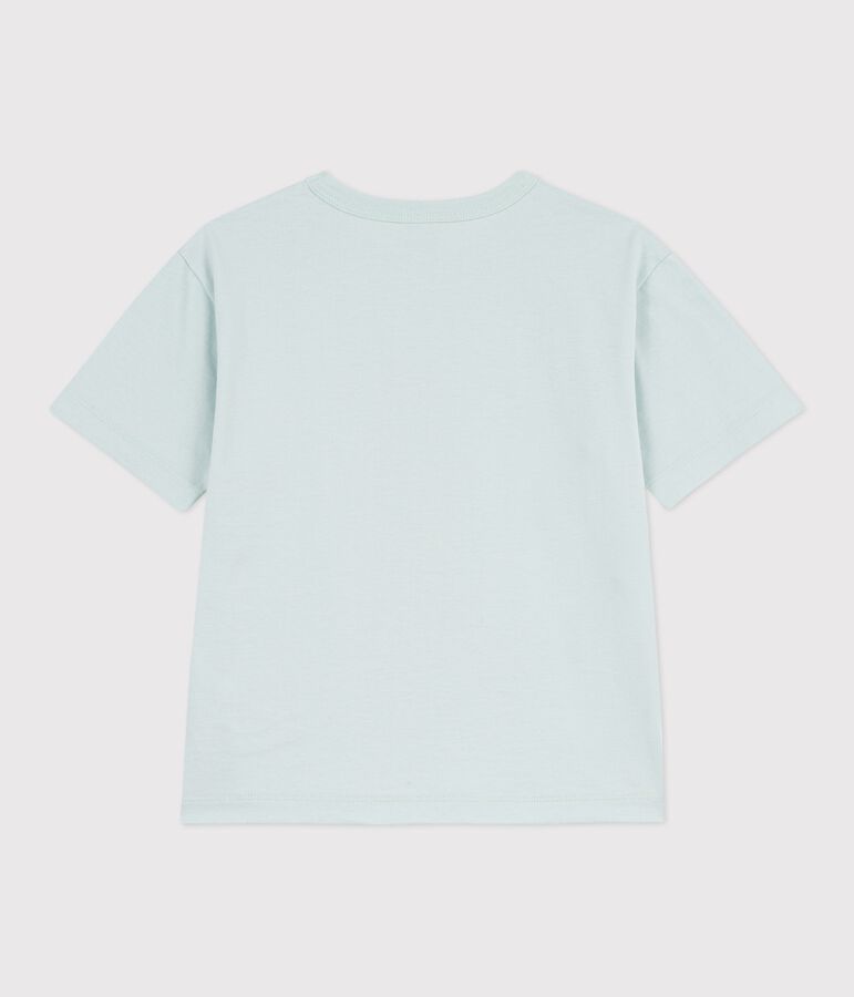 Tee-shirt enfant manches courtes en coton bleu SPRAY