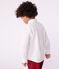 Chemise enfant en coton manches longues unie blanc ECUME