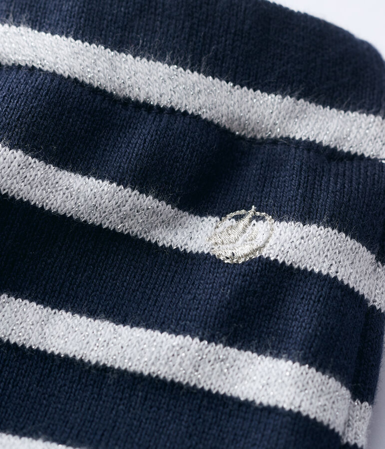 Pantalon en coton b&eacute;b&eacute;. bleu SMOKING/ MARSHMALLOW ARGENT BRILLANT