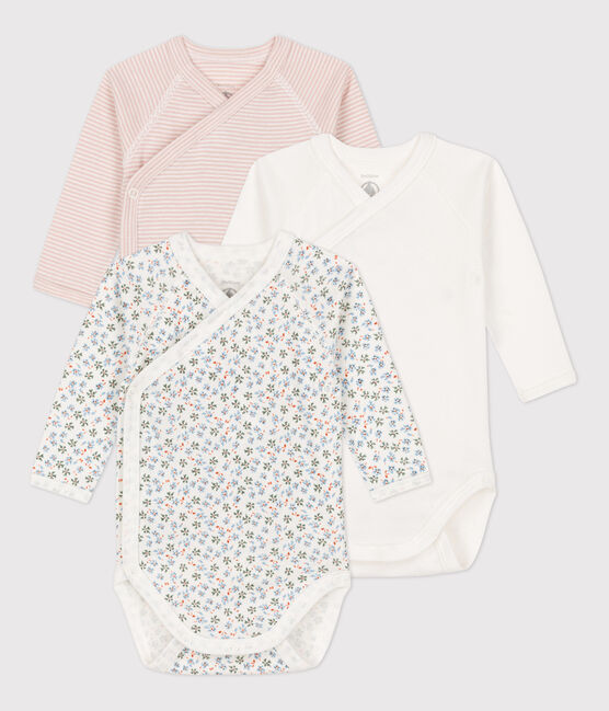 Lot de 3 bodies manches longues bébé en coton variante 1