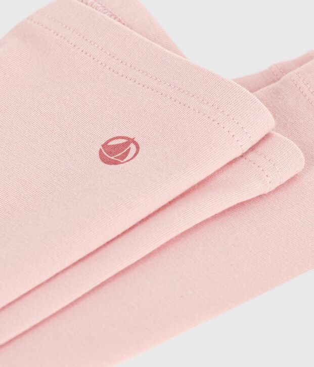 Legging enfant en coton uni rose clair