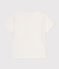 Tee-shirt manches courtes en jersey flammé bébé blanc MARSHMALLOW