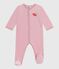 Pyjama bébé en velours uni rose CHARME