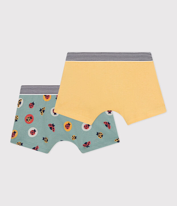 Lot de 2 boxers enfant en coton imprim&eacute; multicouleur
