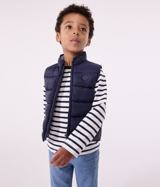 Doudoune sans manche matelassée enfant bleu SMOKING