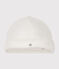 Bonnet naissance bébé en velours uni blanc MARSHMALLOW
