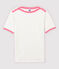 T-shirt coton Femme blanc MARSHMALLOW/rose GRETEL