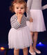 Robe en tubique rayé et tulle bébé