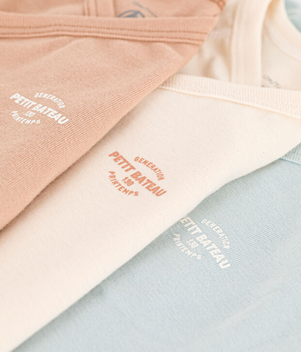 Lot de 3 bodies crois&eacute;s manches longues en coton multicouleur
