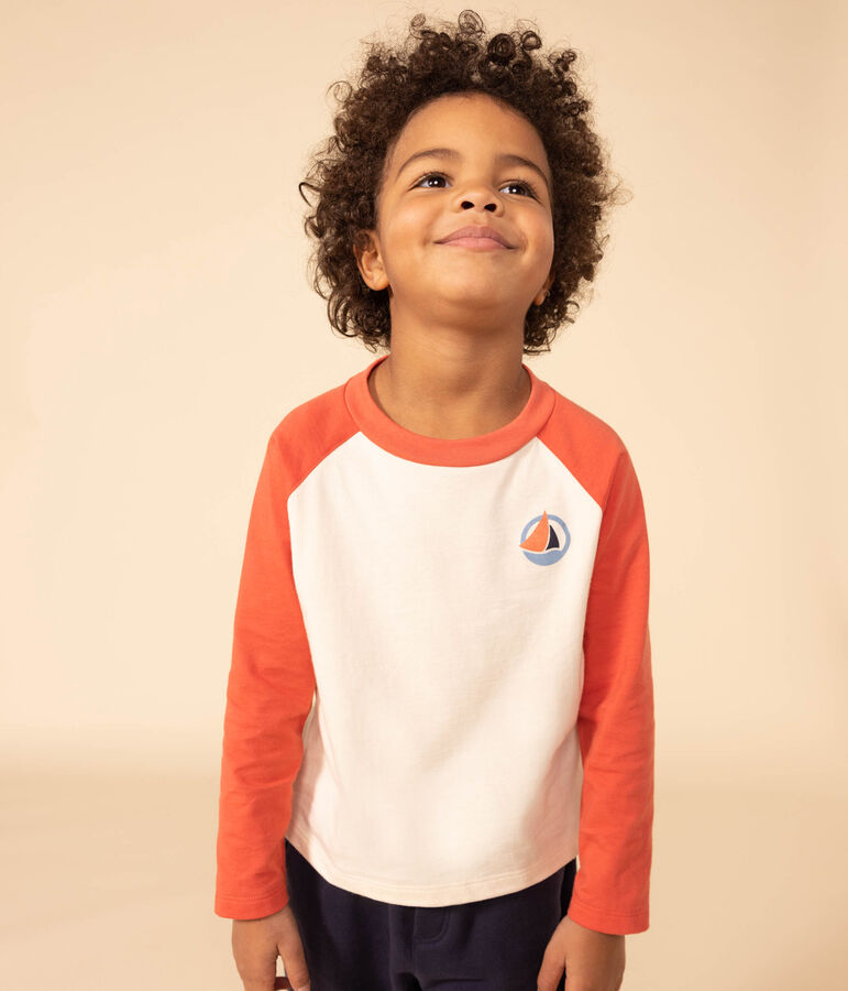 Tee-shirt manches longues en coton enfant gar&ccedil;on AVALANCHE/ OURSIN