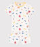 Pyjacourt phosphorescent en coton enfant blanc MARSHMALLOW/blanc MULTICO
