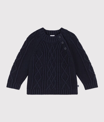 PETIT BATEAU - Pull tricot à torsades bébé en coton