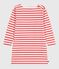Robe enfant en coton manches longues à rayures rose FLEUR/ SPICY