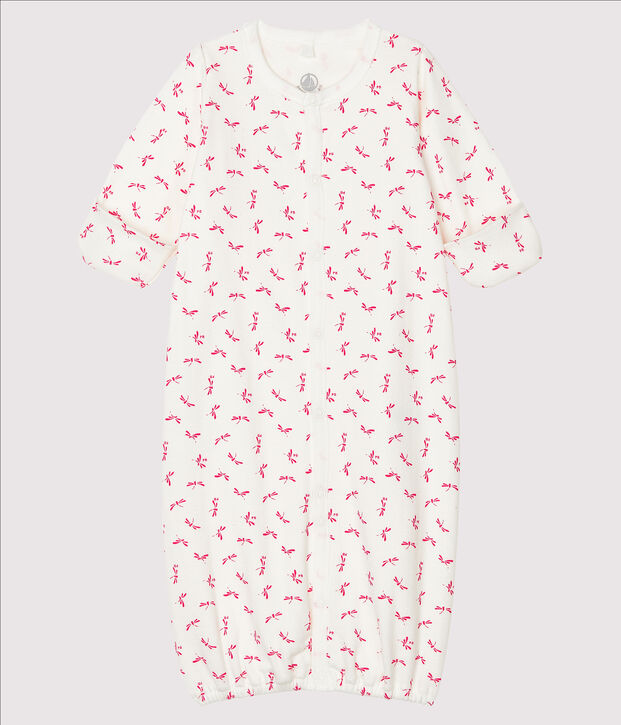 Combisac b&eacute;b&eacute; en c&ocirc;te blanc/rose
