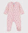 Pyjama bébé en velours imprimé fleuri rose JOLI/blanc MULTICO
