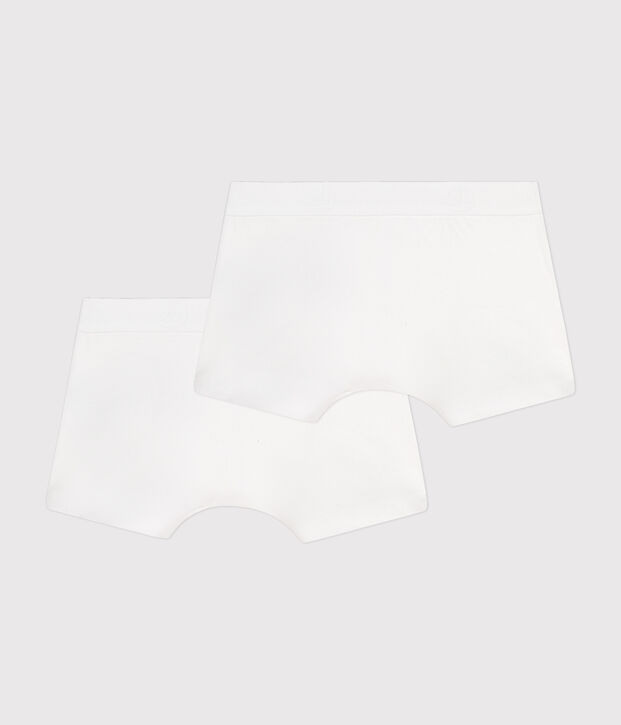 Lot de 2 boxers blancs petit gar&ccedil;on multicouleur