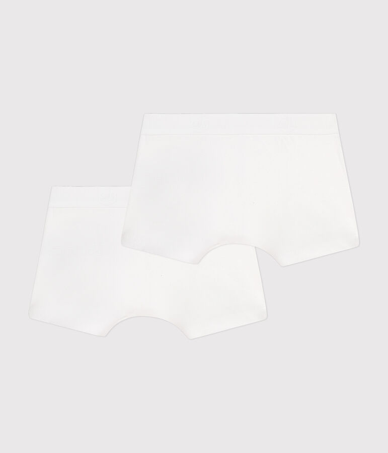 Lot de 2 boxers blancs petit gar&ccedil;on multicouleur
