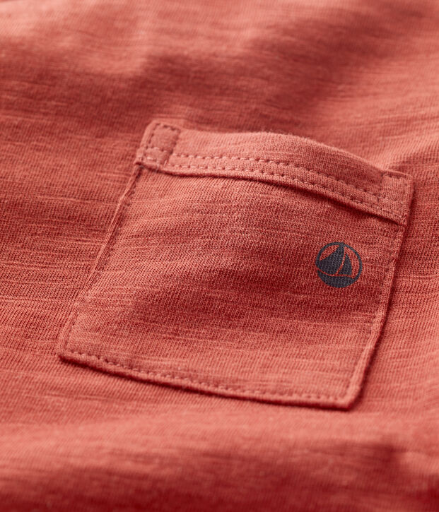 Tee-shirt manches courtes uni en jersey b&eacute;b&eacute; marron