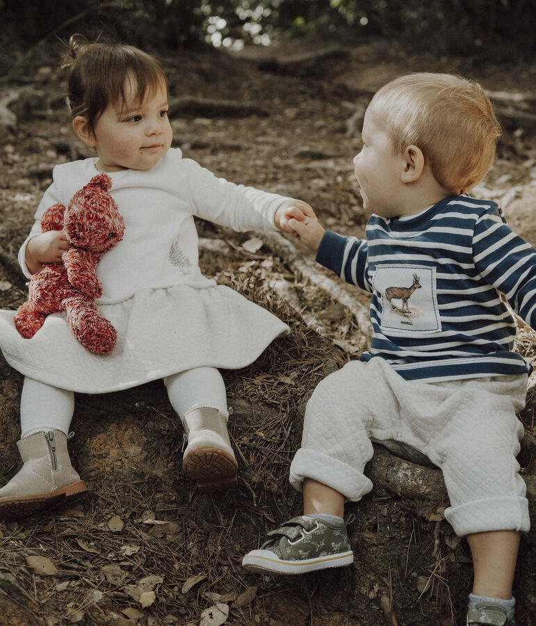 Combinaison longue Petit Bateau x Deyrolle bleu SHADOW/&eacute;cru MULTICO