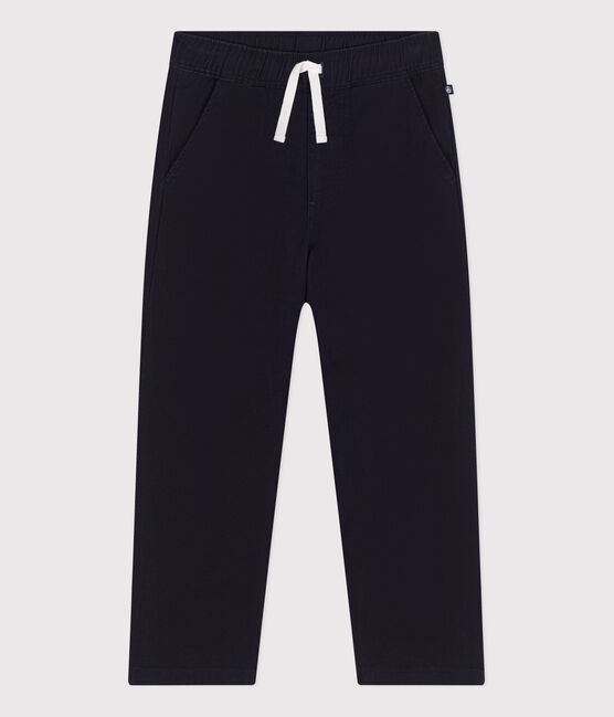 Pantalon en toile de coton enfant garçon bleu SMOKING