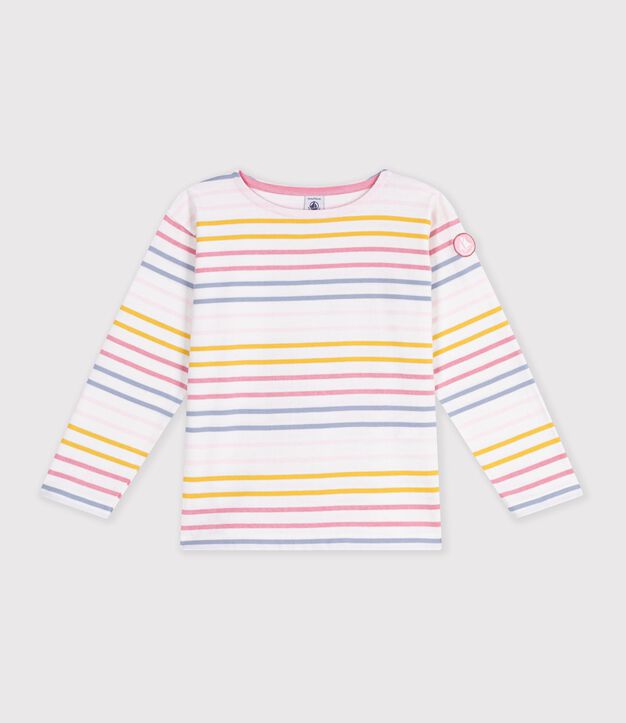 Marini&egrave;re enfant en coton blanc/multicouleur